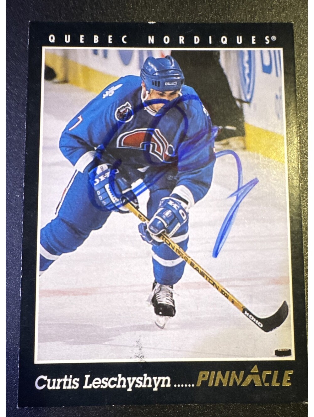 Autographed 1993-94 Pinnacle - Curtis Leschyshyn #49 - TTM No COA